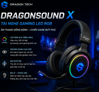 Tai nghe gaming DragonTech âm thanh 7.1